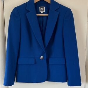 Anne Klein Vibrant Cobalt Blue Blazer